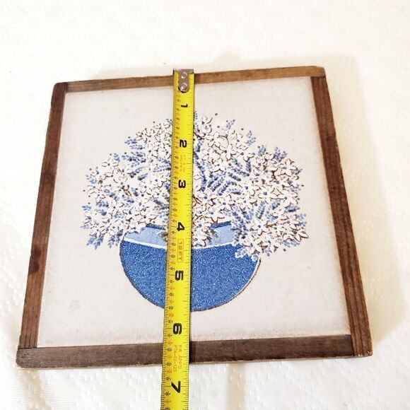 PIEMME Italian Floral Vase Clay Tile Decor - Picture 3 of 8